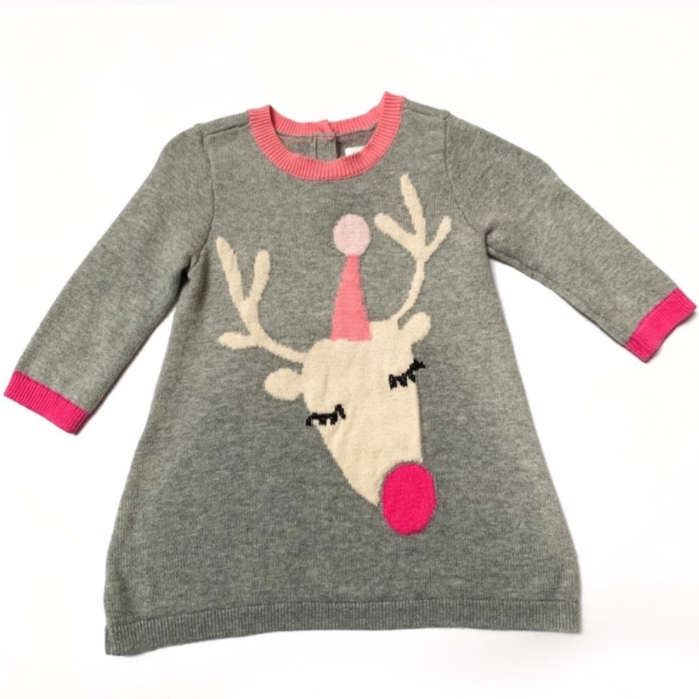BabyGap Holiday Reindeer sweater dress